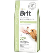Hrană uscată pentru câini Brit Veterinary Diet Diabetes cu curcan și mazăre, în ambalaj de 12 kilograme