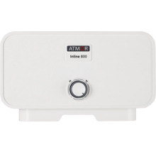 Încălzitor de apă instantaneu Atmor Inline 800 cu un buton rotativ pentru setări joase, medii și înalte.