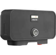 Încălzitor instantaneu de apă Atmor Inline 800 cu panou frontal texturat și buton de reglare.