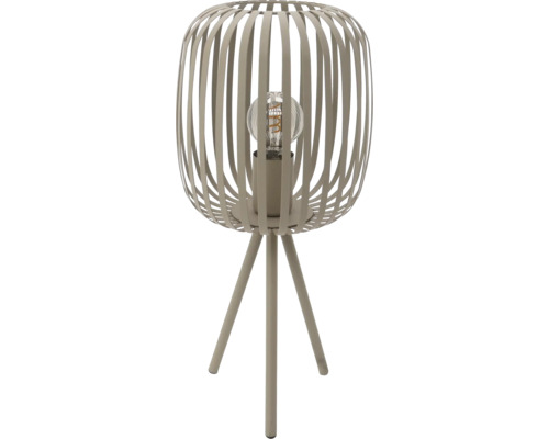 Lampă de masă cu abajur din lamele și trepied