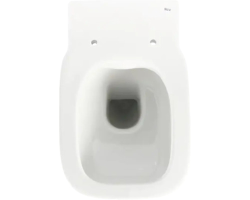 Vedere de sus a unei toalete suspendate albe