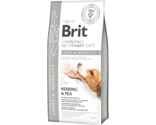 Brit Veterinary Diet Articulații & Mobilitate Hrană pentru câini cu hering și mazăre, 12 kg