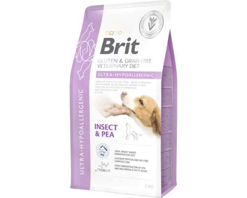 Brit Ultra Hipoalergenic hrană uscată pentru câini, insecte și mazăre, 2 kg