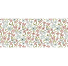 Tapet cu model floral în stil acuarelă cu flori și frunze.