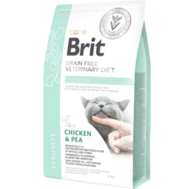 Brit Grain Free Veterinary Diet Struvite hrană pentru pisici cu pui și mazăre, în ambalaj de 2 kg
