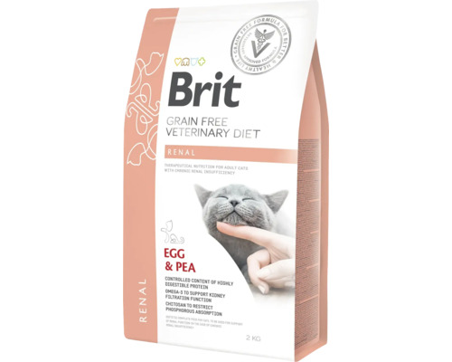 Brit Veterinary Diet Renal hrană pentru pisici, fără cereale, 2 kg