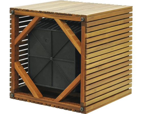 Cutie de lemn cu inserție pentru iaz de grădină