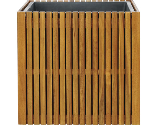 Ghiveci flori FloraSelf tip riflaj 44,5x42,5 cm lemn | HORNBACH