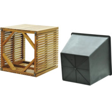 Taburetă din lemn pentru flori cu inserție din plastic