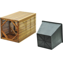 Jardinieră din lemn cu inserție din plastic