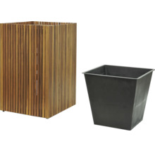 Jardinieră din lemn cu inserție din plastic