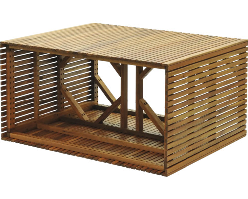 Depozit de lemne pentru grădină din șipci de lemn