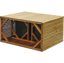 Compartiment din lemn pentru două pubele