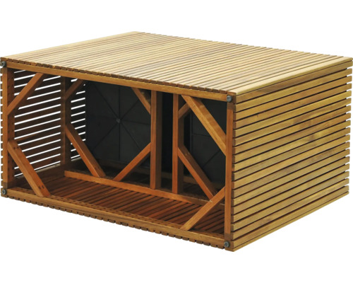 Compartiment din lemn pentru două pubele