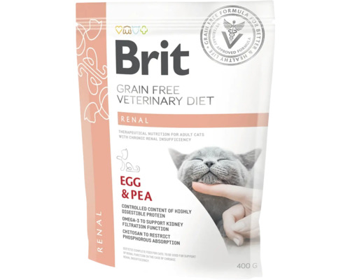 Brit Grain Free Veterinary Diet Renal hrană pentru pisici, pachet de 400 de grame