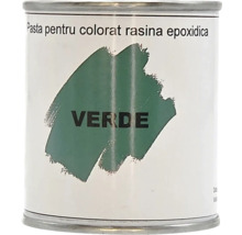 Cutie metalică cu pastă de colorat pentru rășină epoxidică verde.