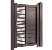 Poartă de grădină din aluminiu cu design orizontal și decorativ