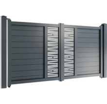 Poartă glisantă din aluminiu cu elemente decorative