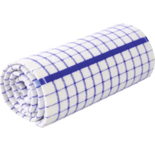 Prosop de bucătărie în carouri albastru-alb, rulat.