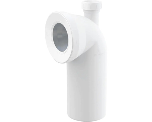 Cot WC Alca A90-90 90°, cu racord DN40 Sifon curbat din plastic alb pentru aplicații sanitare