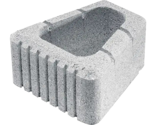Element de beton pentru plantare pentru stabilizarea pantelor sau amenajarea gradinii cu profil pe o parte.