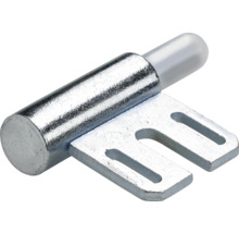 Conector metalic pentru mobilă cu știft și suport