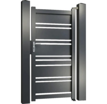 Poartă de grădină metalică cu linii orizontale