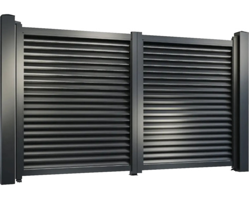 Gard din aluminiu cu lamele orizontale