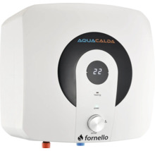 Boiler electric Fornello Aquacalda cu afișaj digital și buton rotativ.