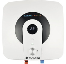 Boiler electric Fornello AQUACALDA cu afișaj digital și buton de reglare.