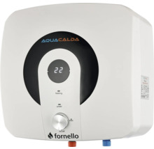Boiler electric Fornello Aquacalda cu afișaj digital și buton rotativ.