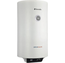 Boiler electric Fornello Aquacalda alb cu indicator de temperatură și afișaj digital.