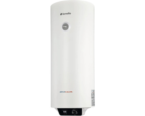 Boiler electric Fornello Aquacalda alb cu termometru analogic și afișaj digital al temperaturii