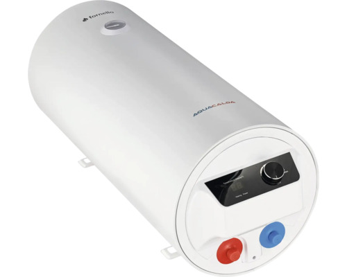 Boiler electric Fornello Aquacalda pentru montare orizontală cu afișaj digital și buton de reglare