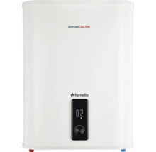 Boiler electric Aquacalda Fornello alb cu afișaj digital și buton rotativ.