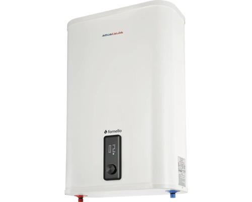 Boiler electric alb cu afișaj digital și buton rotativ de la Aquacalda Fornello.