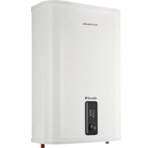 Boiler electric Fornello Aquacalda cu afișaj digital și buton rotativ, montaj vertical.
