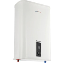Boiler electric alb Aquacalda Fornello cu afișaj digital și buton de reglare.