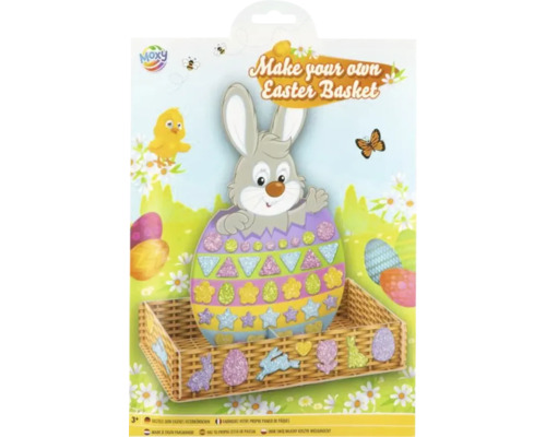 Set de creație pentru un coș de Paște cu motiv de iepuraș