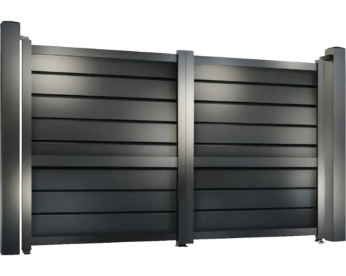Gard de confidențialitate din aluminiu cu lamele orizontale