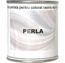Pudră perlată în cutie metalică pentru colorarea rășinii epoxidice.