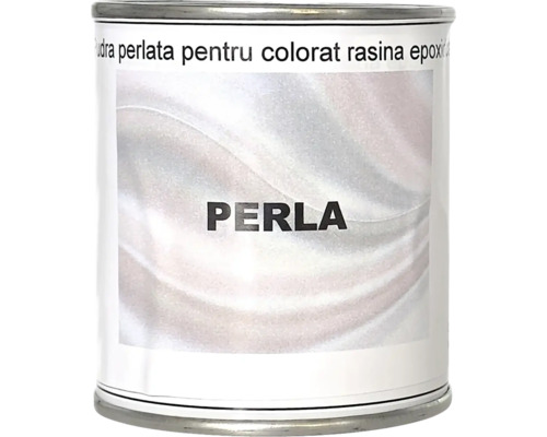Pudră perlată în cutie metalică pentru colorarea rășinii epoxidice.
