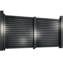 Poartă glisantă din aluminiu cu lamele orizontale pentru exterior