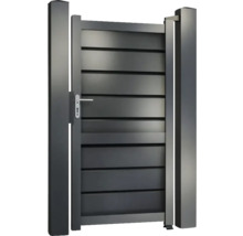 Poartă de grădină din aluminiu cu lamele orizontale