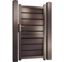 Poartă de grădină cu lamele orizontale și mâner