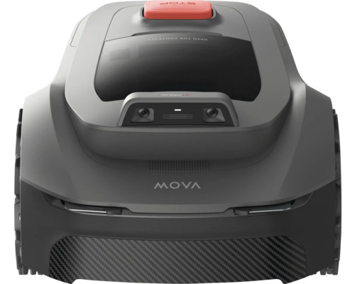 Robot de tuns iarba cu buton de oprire roșu