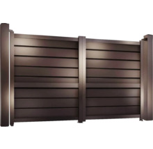 Gard de confidențialitate din aluminiu cu lamele orizontale