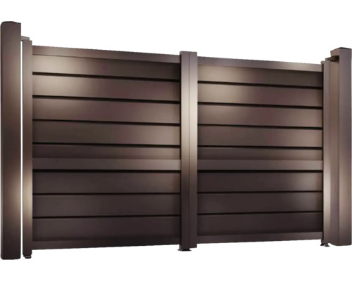 Gard de confidențialitate din aluminiu cu lamele orizontale