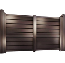 Poartă glisantă din lamele orizontale pentru exterior