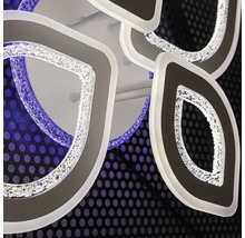 Lumină de plafon cu design de frunze și elemente de cristal